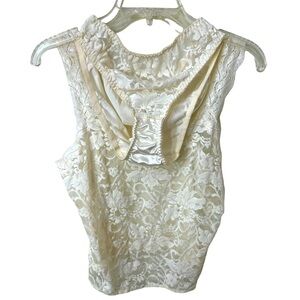 Vintage 80s Lace Cami Top And Bottom Medium Pajama, Low Back Never Worn.